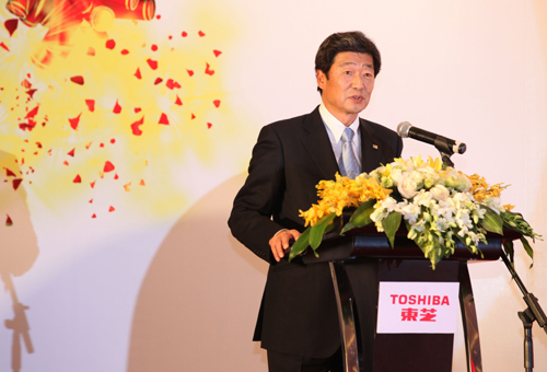 株式會社東芝執行役常務中國總代表 東芝(中國)有限公司董事長田中孝明現場致辭