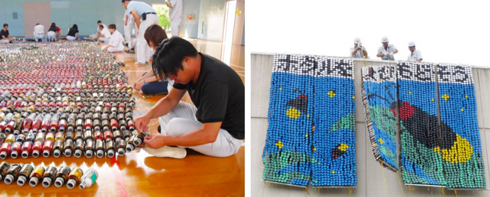 5米高的巨型鋁罐藝術畫