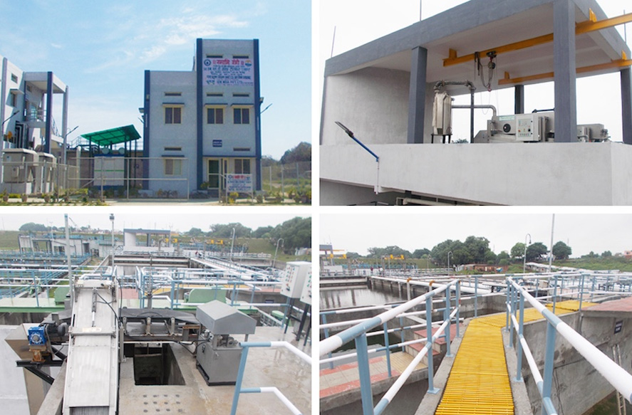 在印度阿拉哈巴德市建造的污水處理廠